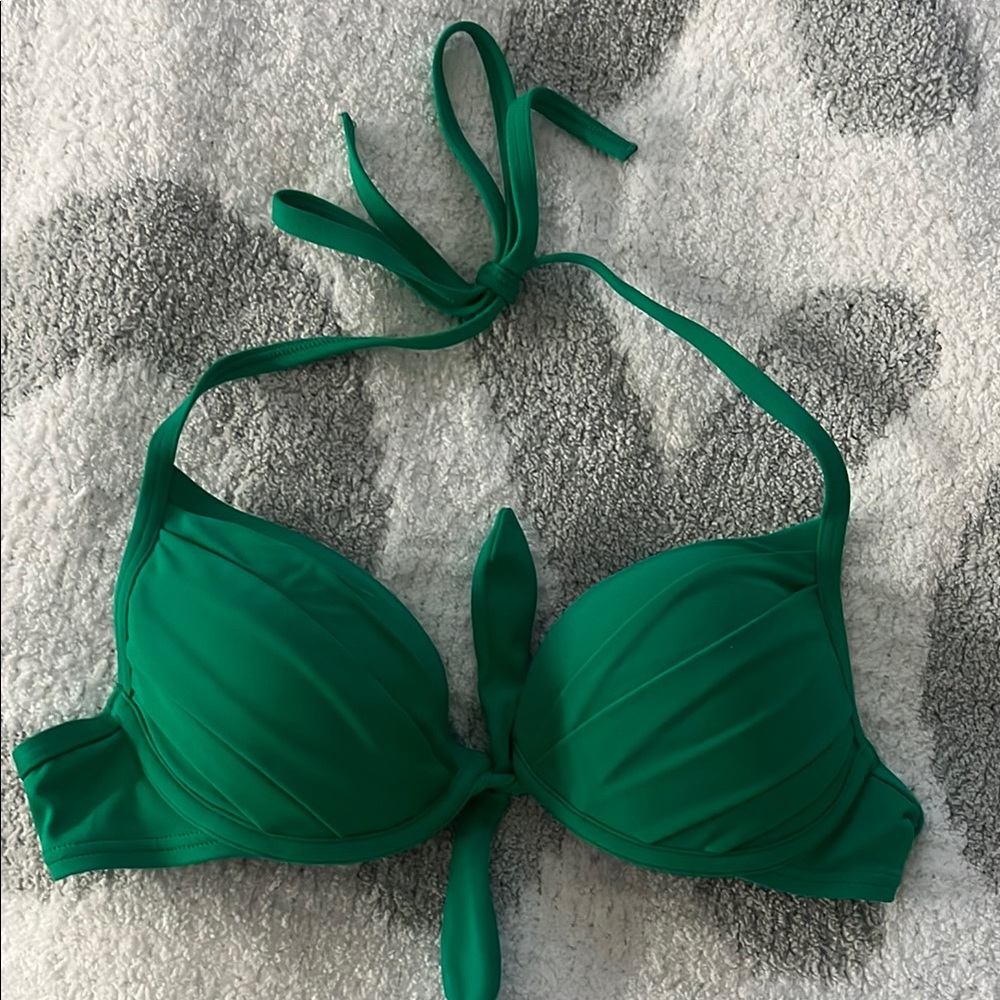 Victoria's Secret Green Halter Bikini with Molded Cups
